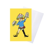Pippi Wenskaart Met Envelop - Geel (8615)