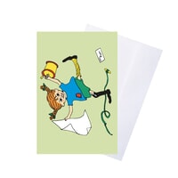 Pippi Wenskaart Met Envelop - Groen (8618)