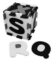 Puzzle mat letters black & white 26 pcs (19201506)