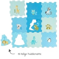 Puzzle mat animals blue 18 pcs (19003764)