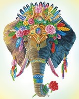 Bohemian Elephant Diamond Dotz: 49x59 cm (DD11.002)