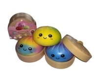 Dumpling Squishy neon display 12 stuks mix