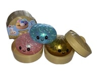 Dumpling Squishy glitter display 12 stuks mix