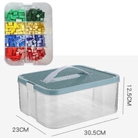Stackable Storage Box one layer inlay green OpenBricks (OB-BX-E2)