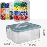 Stackable Storage Box 2 layers inlays green OpenBricks (OB-BX-I2)