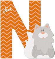 Sevi Letter N Norwegian Forest Cat: 10 cm (83014)