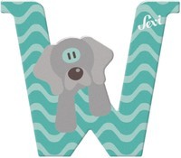 Sevi Letter W Weimaraner: 10 cm (83023)