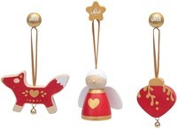 Sevi Christmas Decoration Set red 3 pcs: 28x16x5 cm (83098)