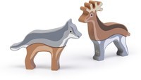 Sevi Dolomites Build-up Animals Wolf/Deer: 23x6x16 cm (87865)