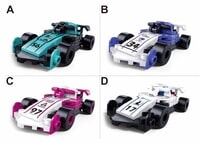 Sluban PowerBricks-Pull Back Car9-Racing-8types (16 boxes in 1 display box) (M38-B1378)