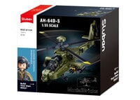 Modelbricks- 1/44 Ah-64D Apache 728Pcs Sluban Army Modelbricks (M38-B1536)