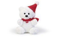 Trudi SC White Bear with cap: 8x12x6 cm (XXS-55469)